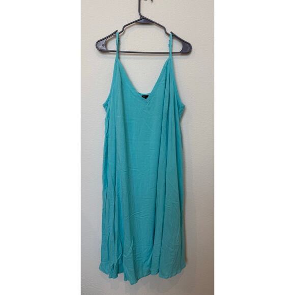 Torrid Light Blue Turquoise Summer Dress Adjustable Straps 2 (XXL) - Picture 1 of 5
